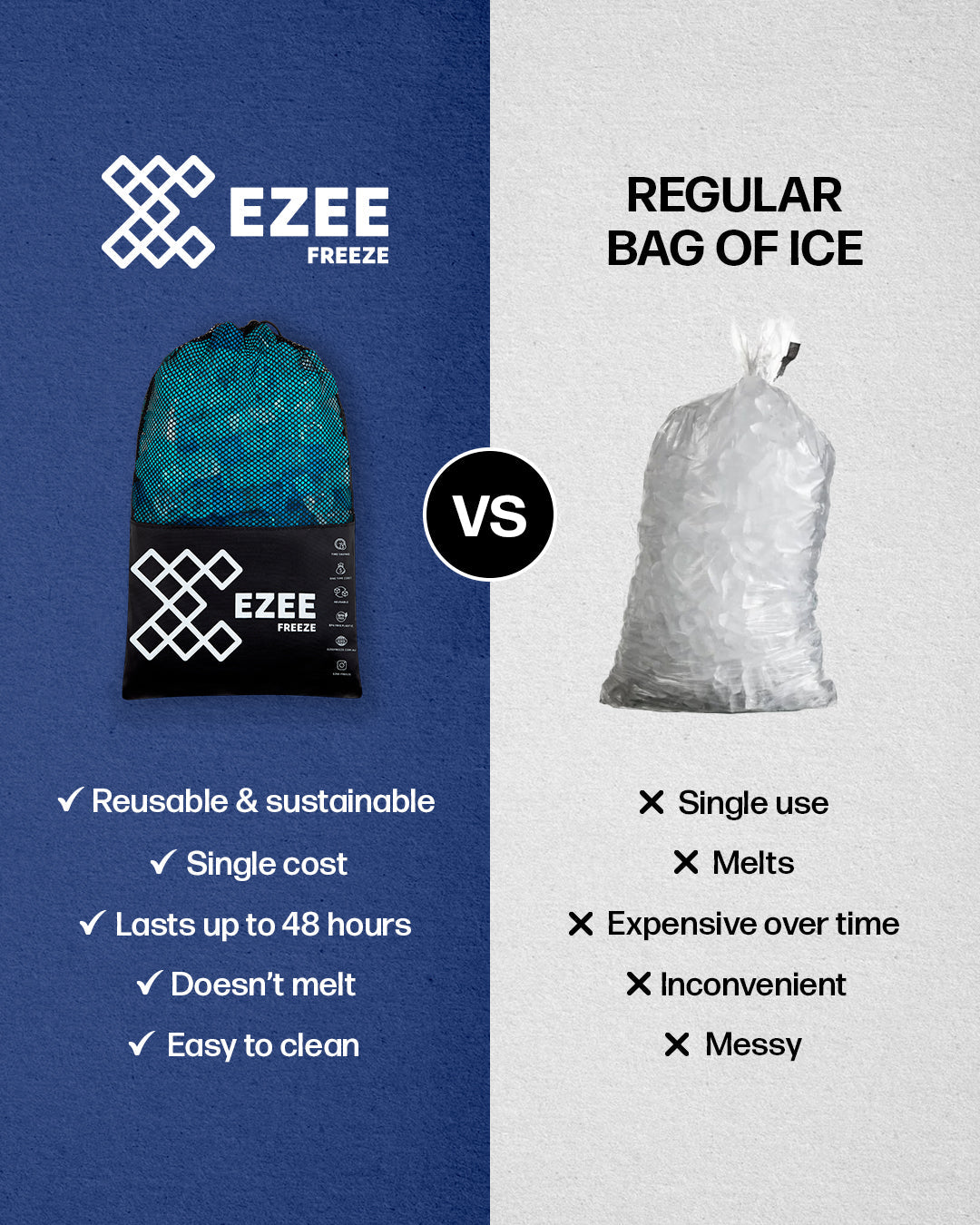 Mega Freeze Blue Ice - 5.0KG Black Bag